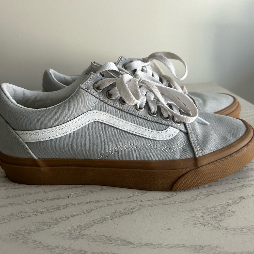 Vans Gray and White Sneakers